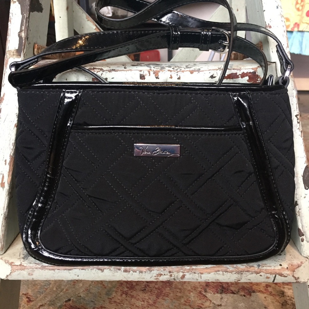 Vera Bradley Black Shoulder Bag.
